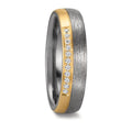 Anello del partner 999 Tantalio, Oro giallo 585/14 kt Diamante 0.11 ct, 11 pietra, w-si
