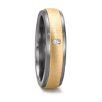 Anello del partner 999 Tantalio, Oro giallo 585/14 kt Diamante 0.03 ct, w-si
