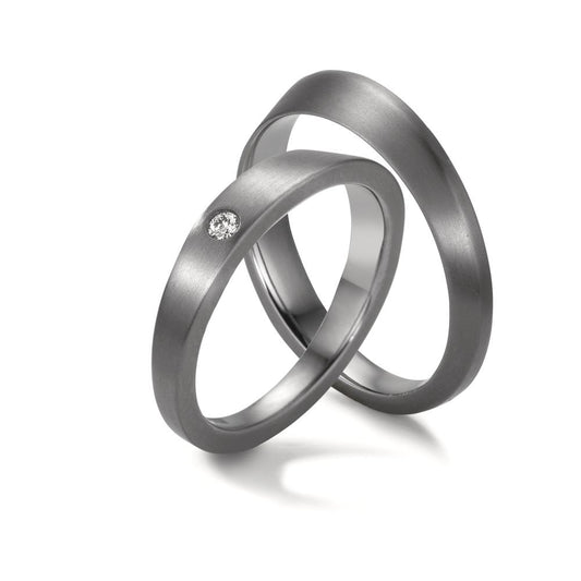 Anello del partner 999 Tantalio Diamante 0.03 ct, w-si