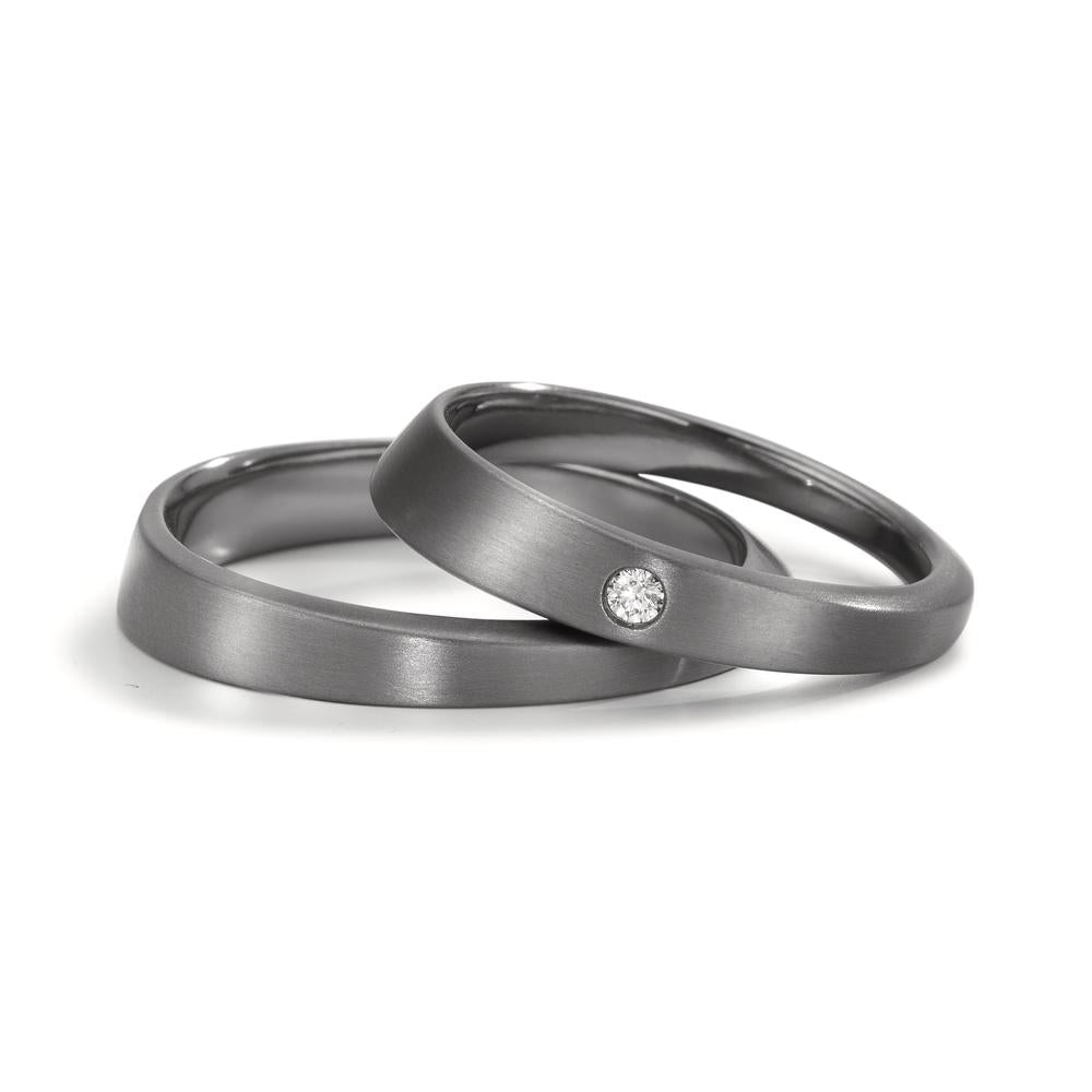 Anello del partner 999 Tantalio Diamante 0.03 ct, w-si