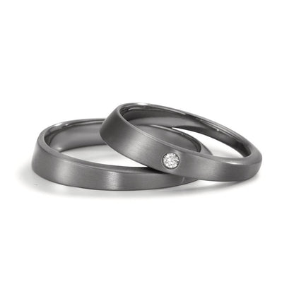 Anello del partner 999 Tantalio Diamante 0.03 ct, w-si