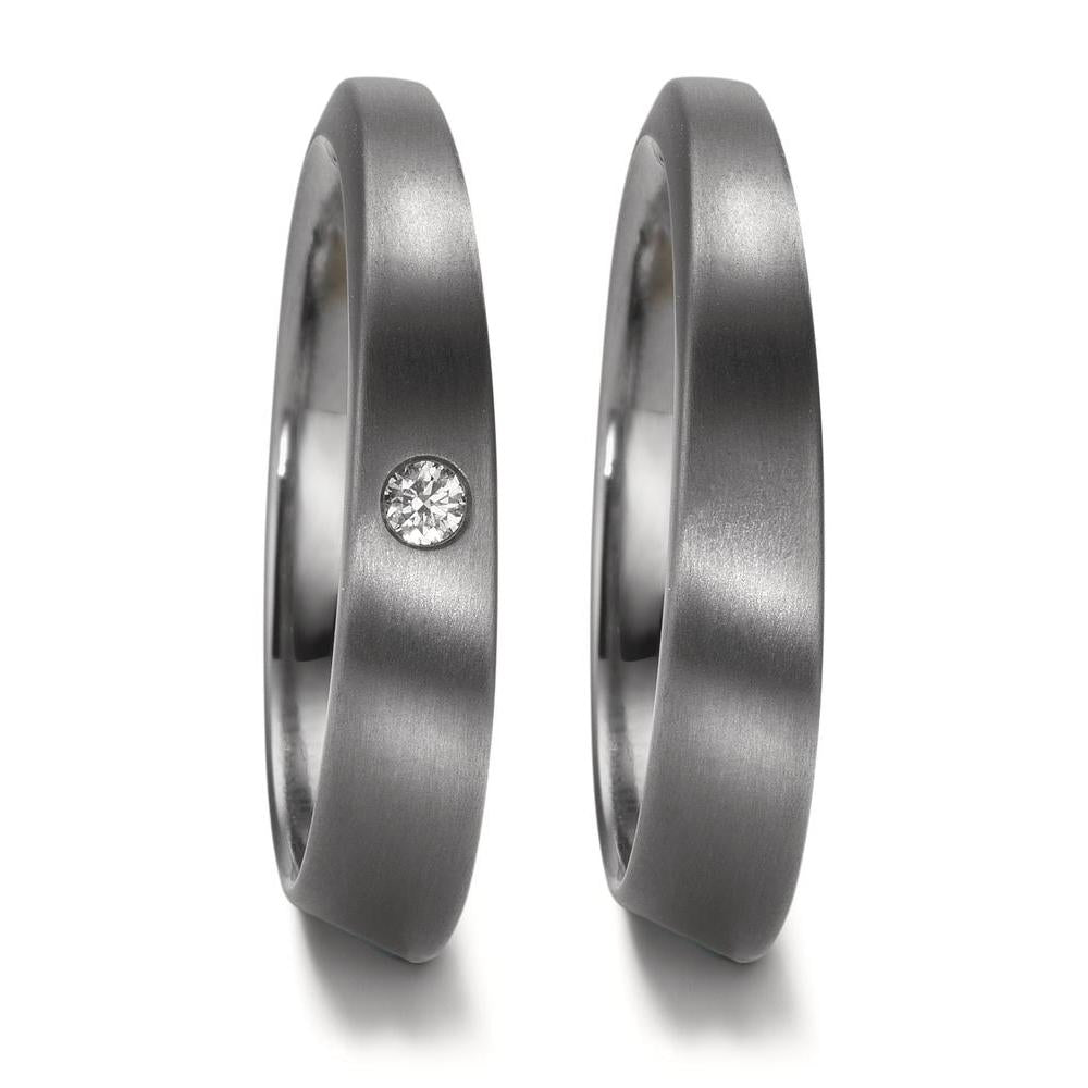 Anello del partner 999 Tantalio Diamante 0.03 ct, w-si