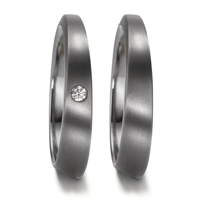 Anello del partner 999 Tantalio Diamante 0.03 ct, w-si