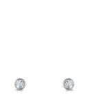 Orecchini a bottone Argento rodiato Ø3 mm