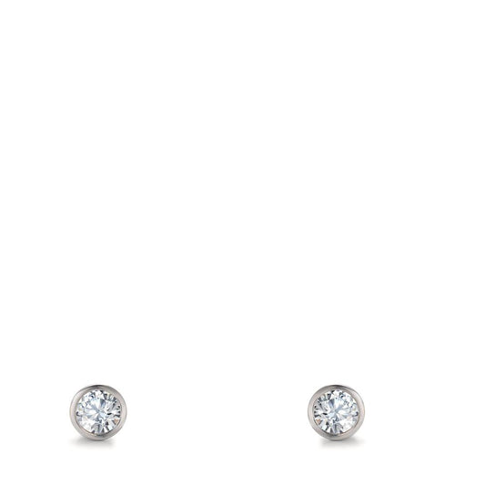 Orecchini a bottone Argento rodiato Ø3 mm