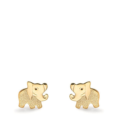 Orecchini a bottone Oro giallo 375/9K Elefante