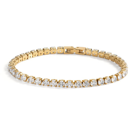 Bracciale Acciaio inossidabile Zirconia giallo rivestimento IP 19 cm