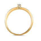 Anello solitario Oro giallo 750/18 carati Diamante 0.03 ct, w-si