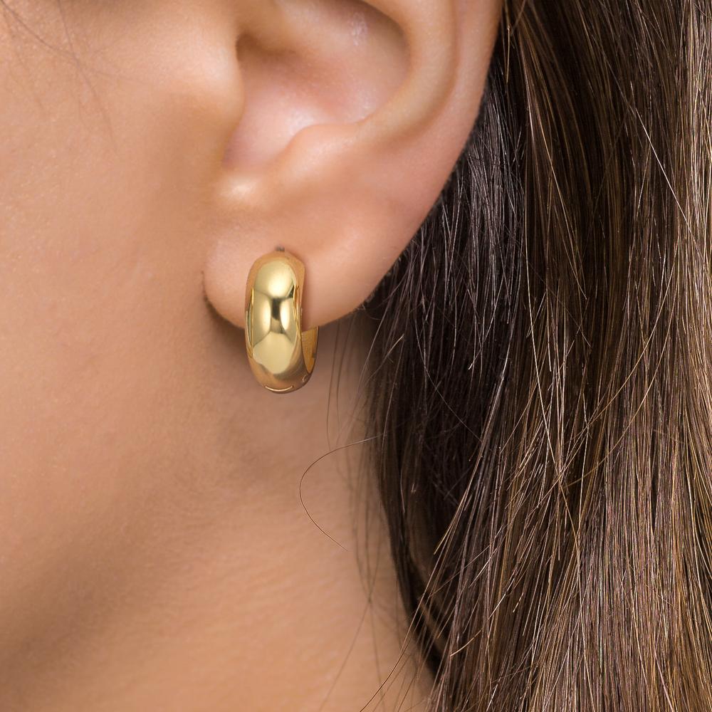 Orecchini circolari Argento giallo dorato