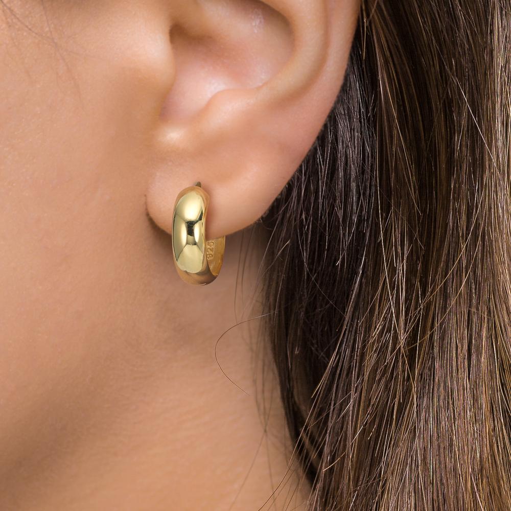 Orecchini circolari Argento giallo dorato