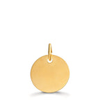 Ciondolo incisione Oro giallo 375/9K Ø12 mm