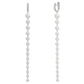 Orecchini circolari Oro bianco 750/18 carati Diamante 0.12 ct, 12 pietra, tw-si Perla coltivata d'acqua dolce, 28 Perla
