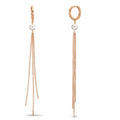 Orecchini circolari Oro rosso 750/18 carati Perla coltivata d'acqua dolce, 2 Perla