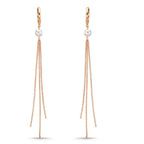 Orecchini circolari Oro rosso 750/18 carati Perla coltivata d'acqua dolce, 2 Perla