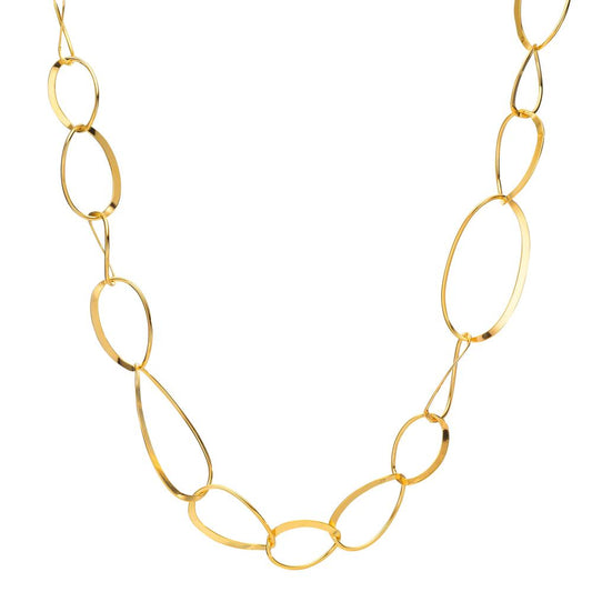 Collana Argento giallo dorato 80 cm