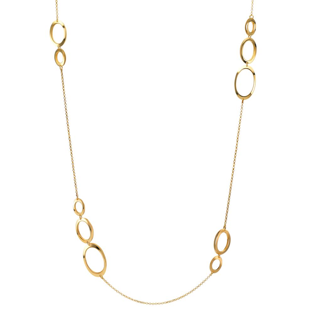 Collana Argento giallo dorato 90 cm