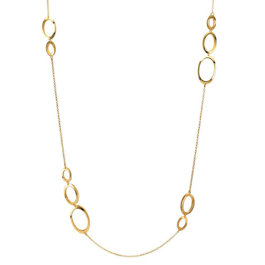 Collana Argento giallo dorato 90 cm