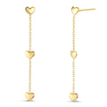 Orecchini Argento giallo dorato Cuore