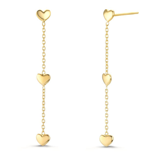 Orecchini Argento giallo dorato Cuore