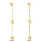 Orecchini Argento giallo dorato Cuore