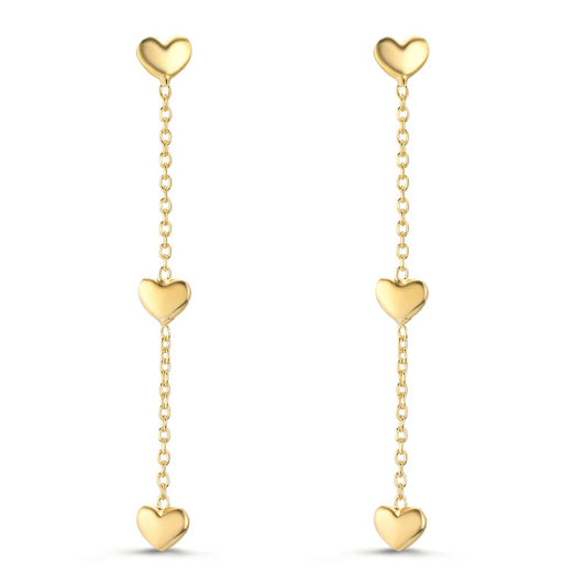 Orecchini Argento giallo dorato Cuore