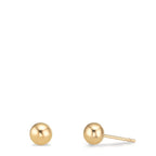 Orecchini a bottone Oro giallo 375/9K Ø4 mm