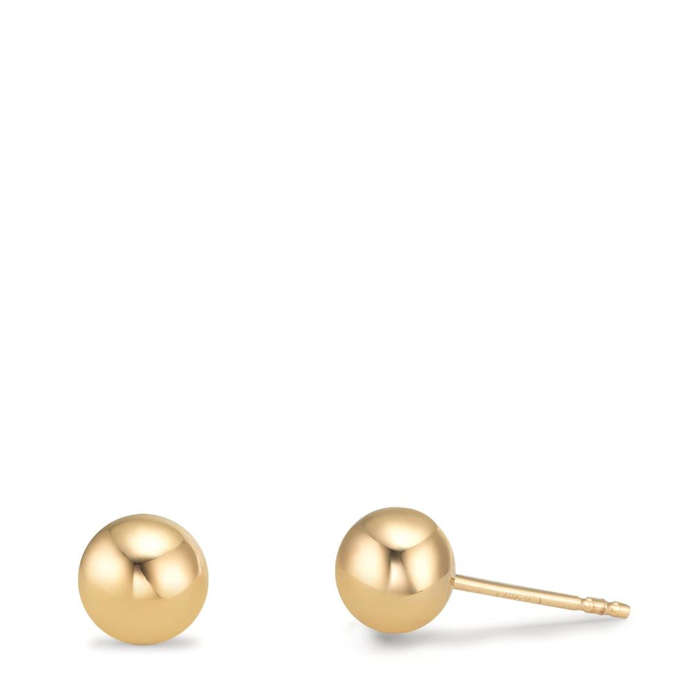 Orecchini a bottone Oro giallo 375/9K Ø5 mm