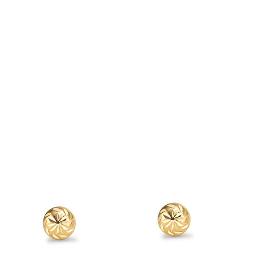 Orecchini a bottone Oro giallo 375/9K Ø4 mm