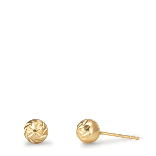 Orecchini a bottone Oro giallo 375/9K Ø5 mm