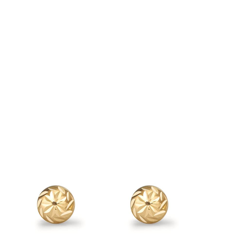 Orecchini a bottone Oro giallo 375/9K Ø5 mm