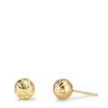 Orecchini a bottone Oro giallo 375/9K Ø6 mm