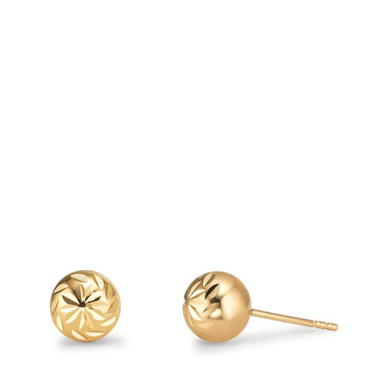 Orecchini a bottone Oro giallo 375/9K Ø6 mm