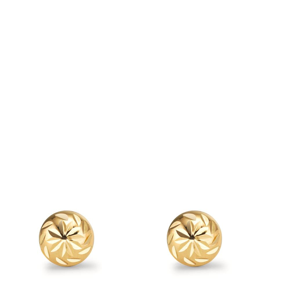 Orecchini a bottone Oro giallo 375/9K Ø6 mm