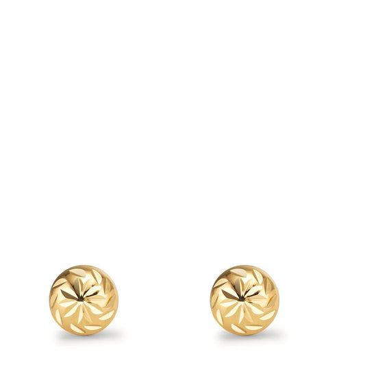 Orecchini a bottone Oro giallo 375/9K Ø6 mm