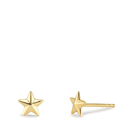 Orecchini a bottone Oro giallo 375/9K Stella Ø4.5 mm