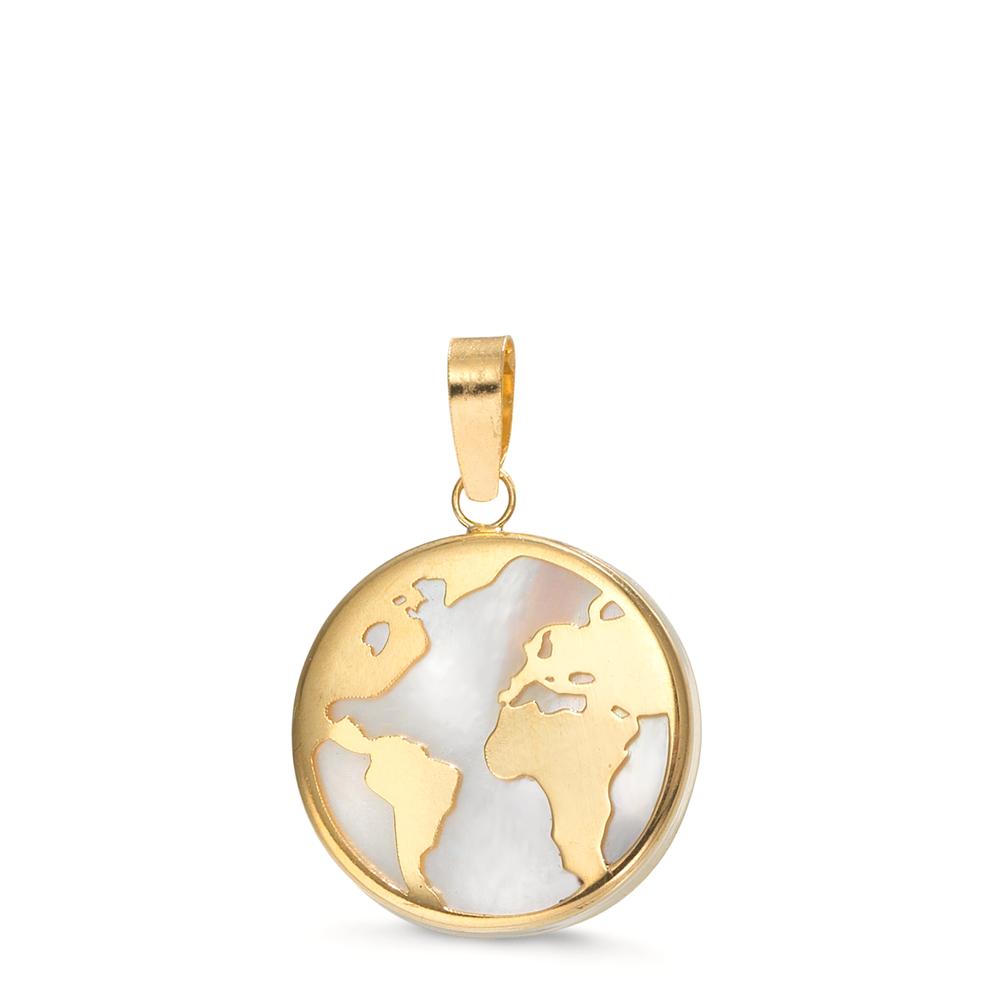 Ciondolo Oro giallo 750/18 carati Madreperla Globo Ø12 mm