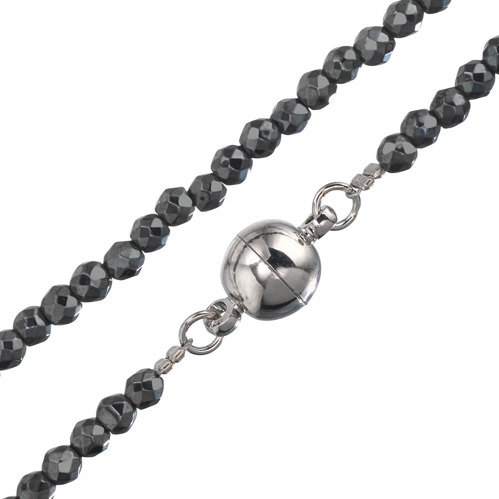 Collana Acciaio inossidabile Ematite 3 mm 43 cm