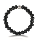 Anello Acciaio inossidabile Cristallo nero, 3 mm