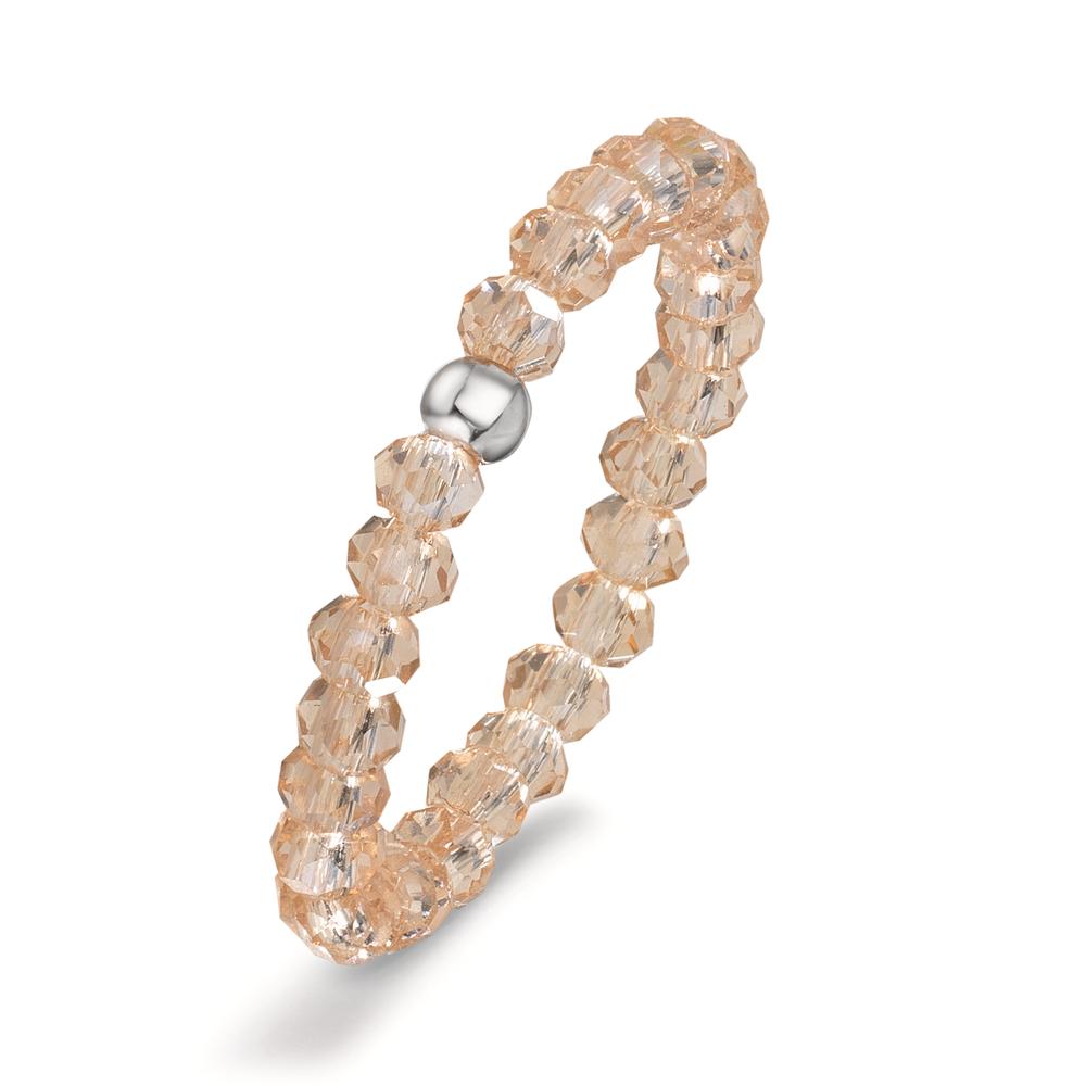 Anello Acciaio inossidabile Cristallo Champagne, 3 mm