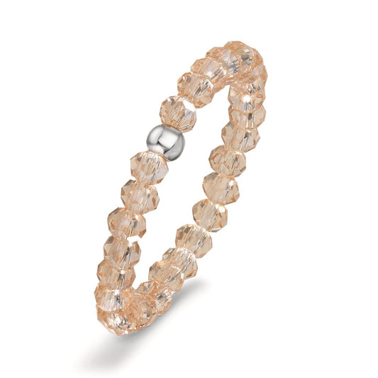 Anello Acciaio inossidabile Cristallo Champagne, 3 mm