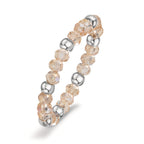 Anello Acciaio inossidabile Cristallo Champagne, 3 mm