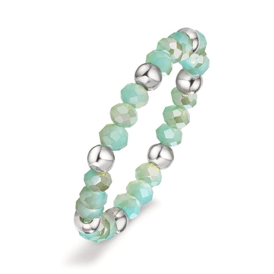 Anello Acciaio inossidabile Cristallo turchese, 3 mm