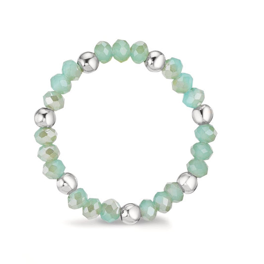 Anello Acciaio inossidabile Cristallo turchese, 3 mm