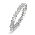 Anello Acciaio inossidabile Cristallo argento, 3 mm
