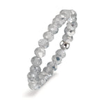 Anello Acciaio inossidabile Cristallo argento, 3 mm