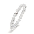 Anello Acciaio inossidabile Cristallo bianco, 3 mm