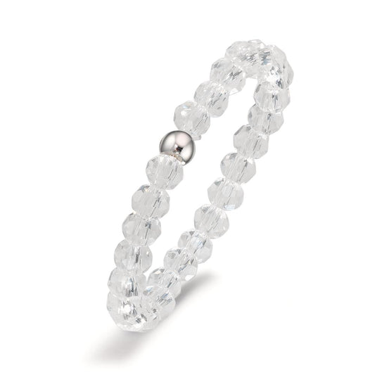 Anello Acciaio inossidabile Cristallo bianco, 3 mm