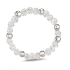 Anello Acciaio inossidabile Cristallo bianco, 3 mm
