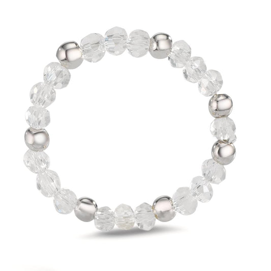 Anello Acciaio inossidabile Cristallo bianco, 3 mm