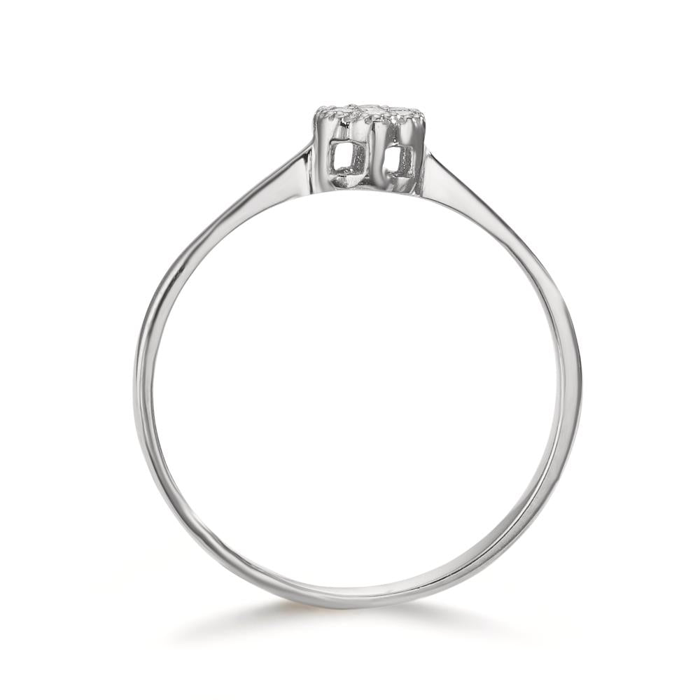 Anello Oro bianco 750/18 carati Diamante 0.06 ct, 7 pietra, w-si